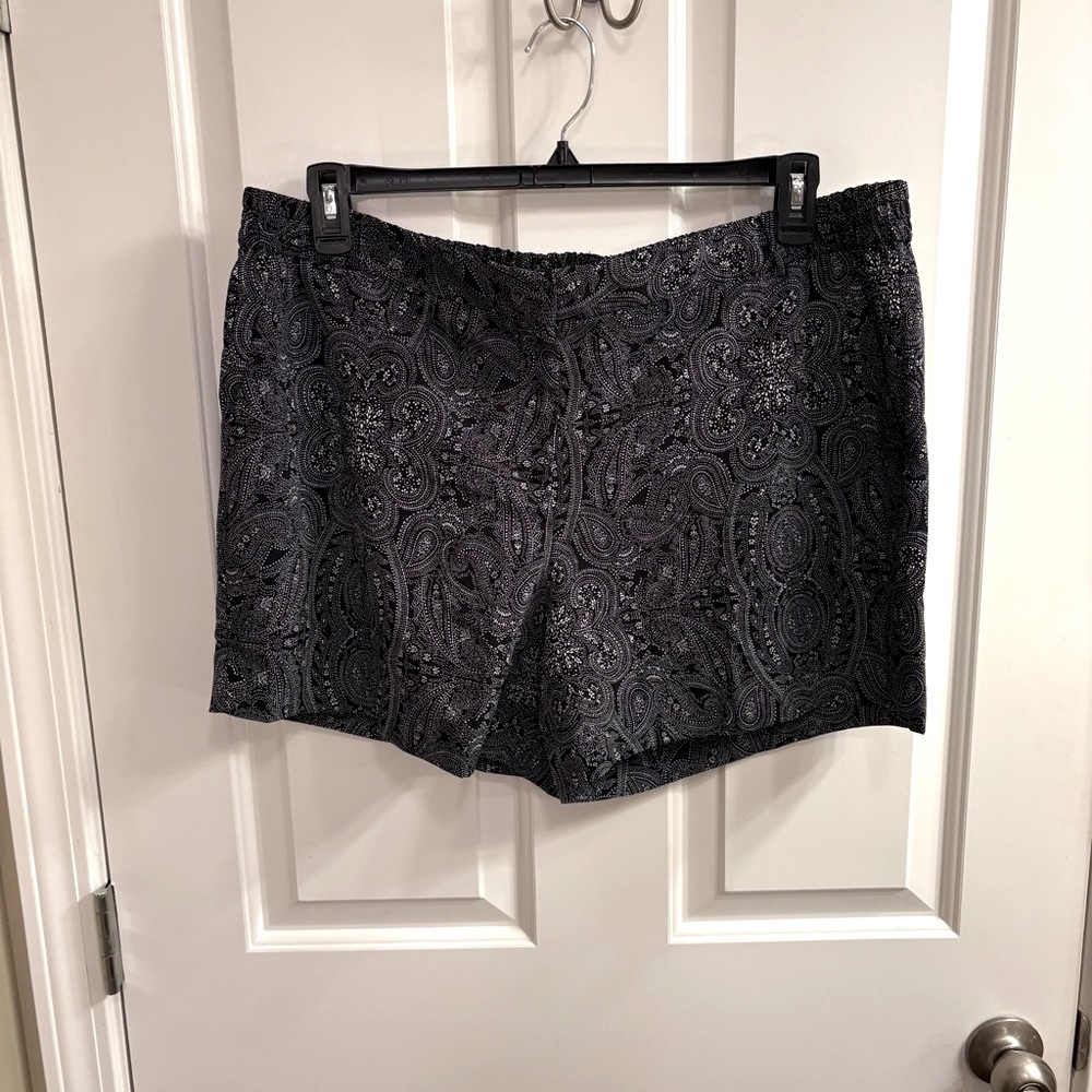 The Limited Black and White Athletic Shorts with Tailored Fit